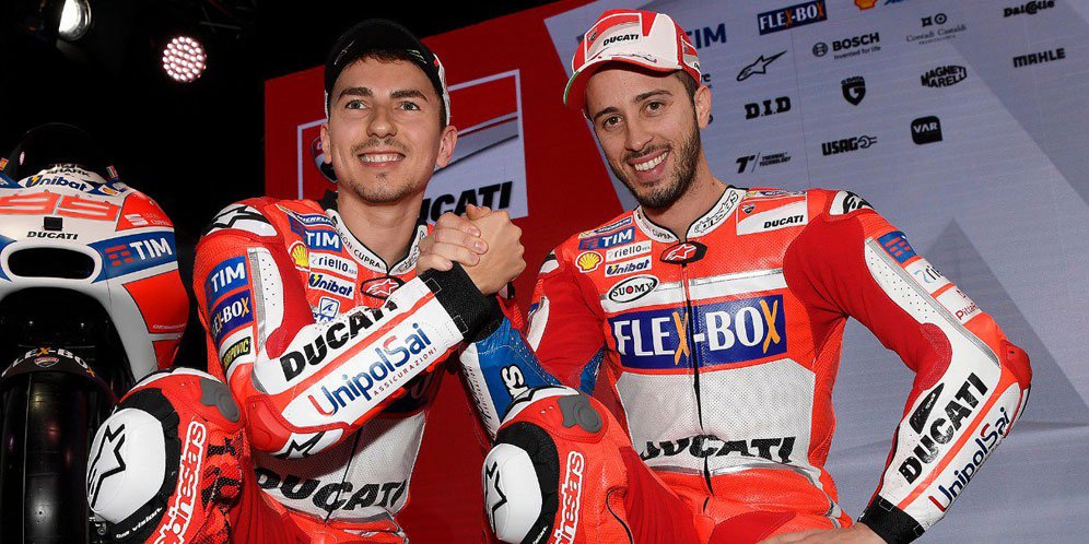 Ducati: Tak Sulit Bikin Akur Dovizioso-Lorenzo