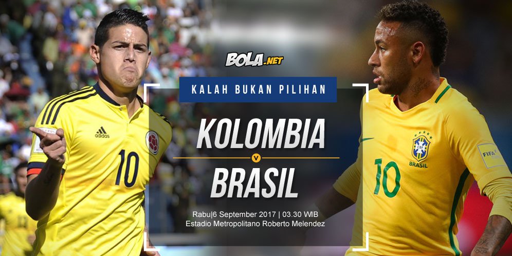 Prediksi Kolombia vs Brasil 6 September 2017