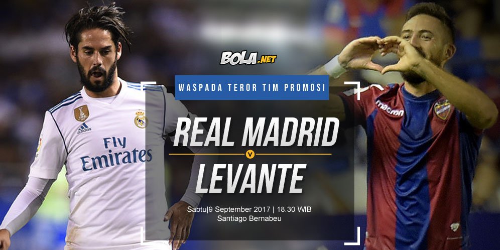 Prediksi Real Madrid vs Levante 9 September 2017