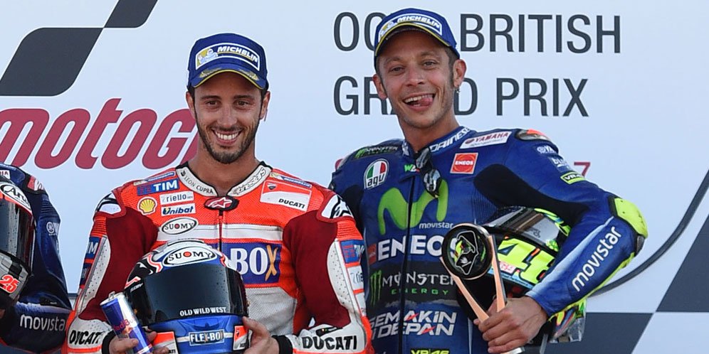 Andrea Dovizioso dan Valentino Rossi (c) AFP