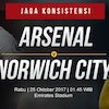 Prediksi Arsenal vs Norwich City 25 Oktober 2017