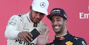 Sableng, Ricciardo 'Bajak' Instagram Hamilton di Podium Formula 1!