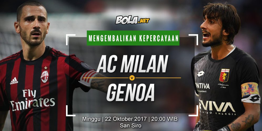 Prediksi AC Milan vs Genoa 22 Oktober 2017