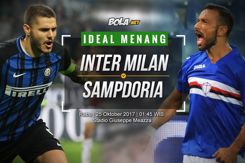 Data dan Fakta Serie A: Inter Milan vs Sampdoria