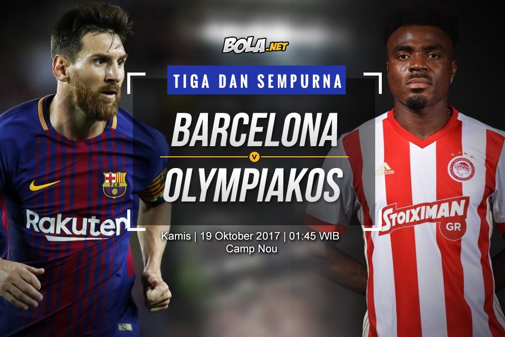 Prediksi Barcelona vs Olympiakos 19 Oktober 2017