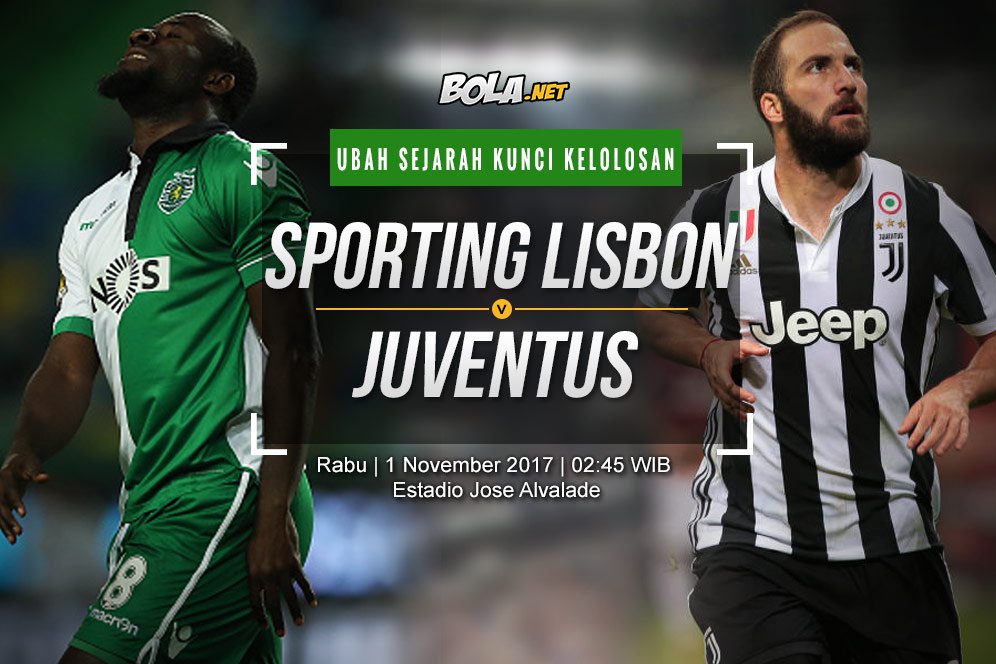 Prediksi Sporting Lisbon vs Juventus 1 November 2017