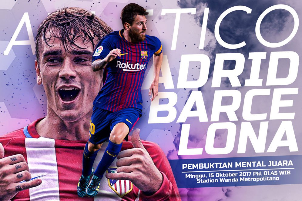 Prediksi Atletico Madrid vs Barcelona 15 Oktober 2017