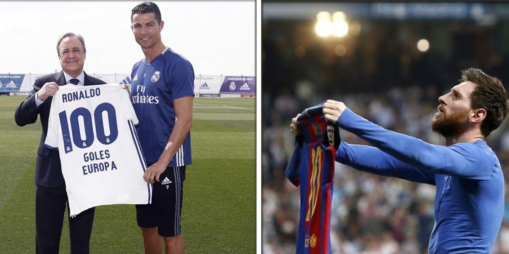 Ronaldo dan Messi Mengajar 100 Gol di Liga Champions, Siapa Tercepat?  