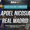 Prediksi APOEL vs Real Madrid 22 November 2017 Prediksi APOEL vs Real Madrid 22 November 2017