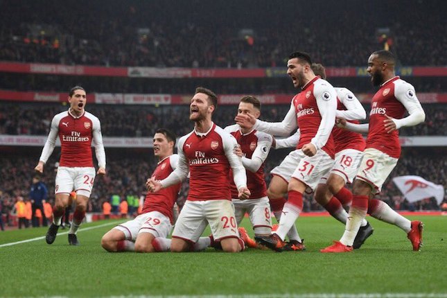 Selebrasi pemain Arsenal. (c) ist