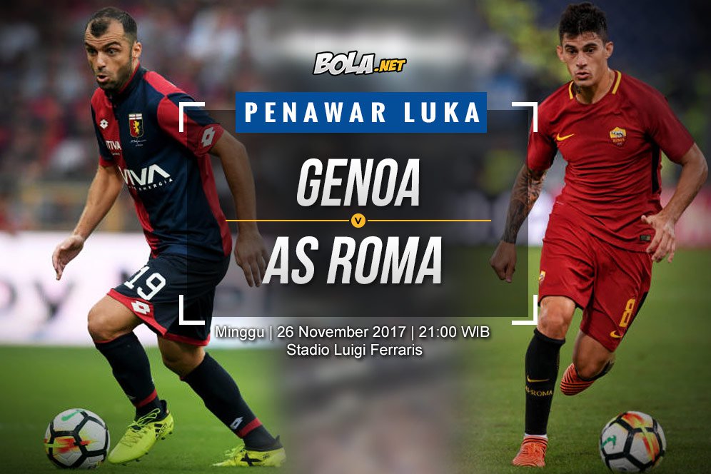 Data dan Fakta Serie A: Genoa vs AS Roma