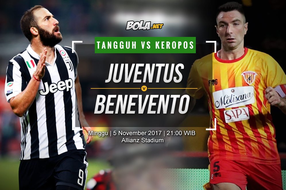 Data dan Fakta Serie A: Juventus vs Benevento