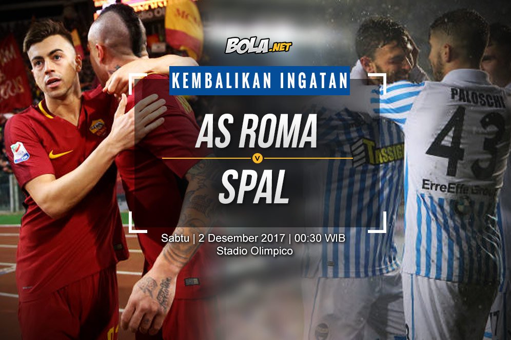 Prediksi AS Roma vs SPAL 2 Desember 2017