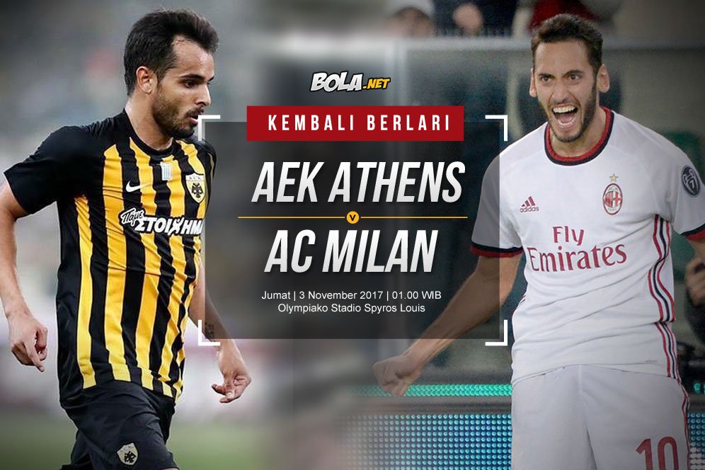 Prediksi AEK Athens vs AC Milan 3 November 2017