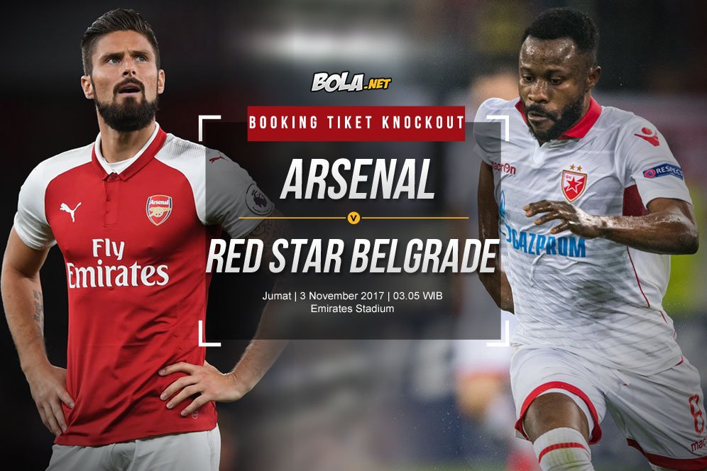 Prediksi Arsenal vs Red Star Belgrade 3 November 2017