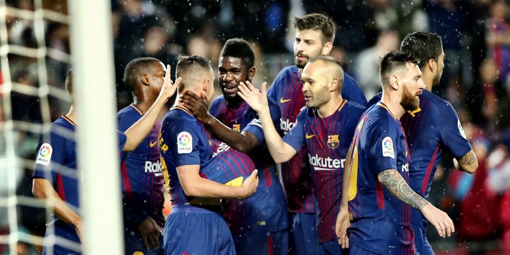  Hasil  Pertandingan Barcelona vs Sevilla 2 1 Bola net