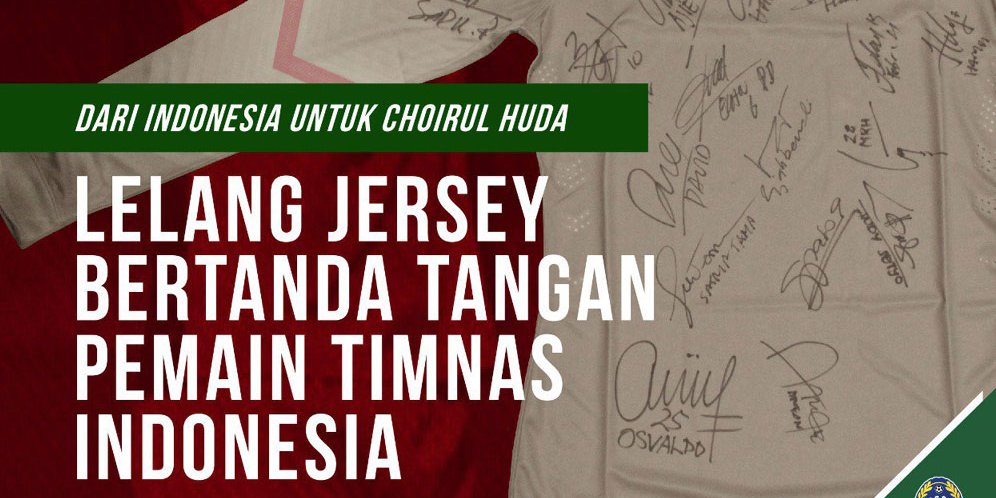 Bagini Mekanisme Lelang Jersey Timnas Choirul Huda