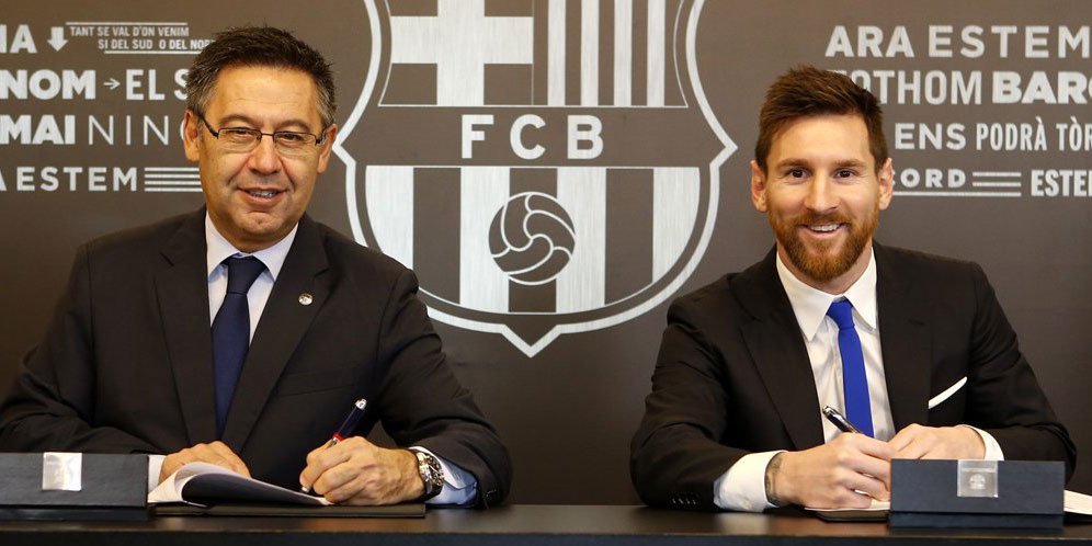 Messi Senang Terus Bertahan di Barcelona