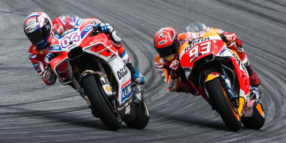 Andrea Dovizioso dan Marc Marquez (c) AFP