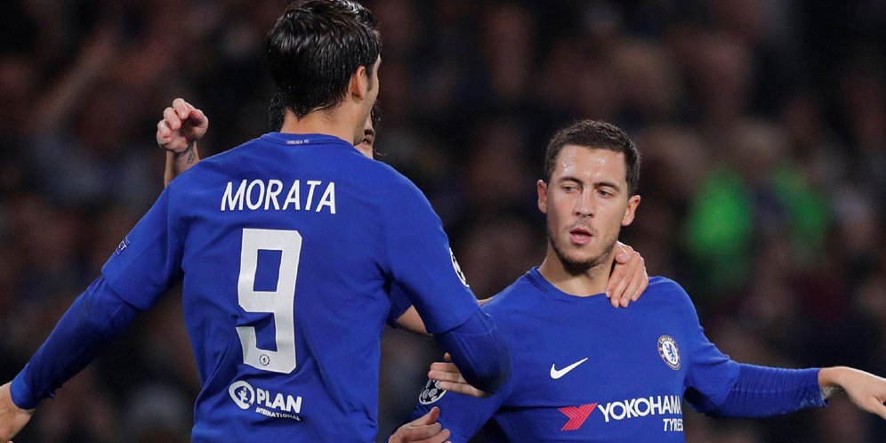 Alvaro Morata dan Eden Hazard
