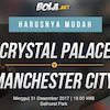 Prediksi Crystal Palace vs Manchester City 31 Desember 2017