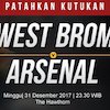 Prediksi West Bromwich Albion vs Arsenal 31 Desember 2017