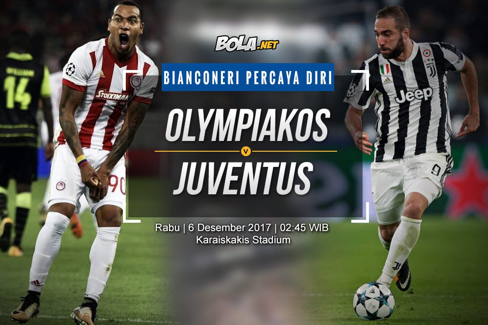 Prediksi Olympiakos vs Juventus 6 Desember 2017