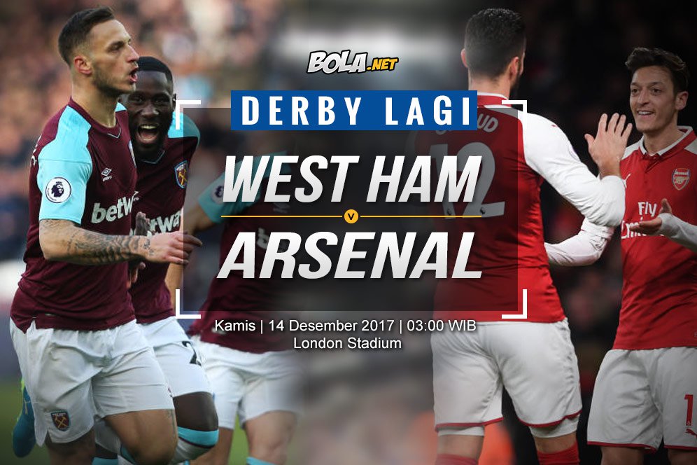 Prediksi West Ham vs Arsenal 14 Desember 2017