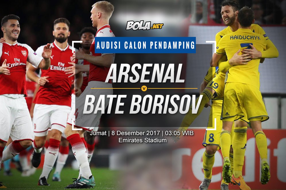 Data dan Fakta Liga Europa: Arsenal vs BATE Borisov