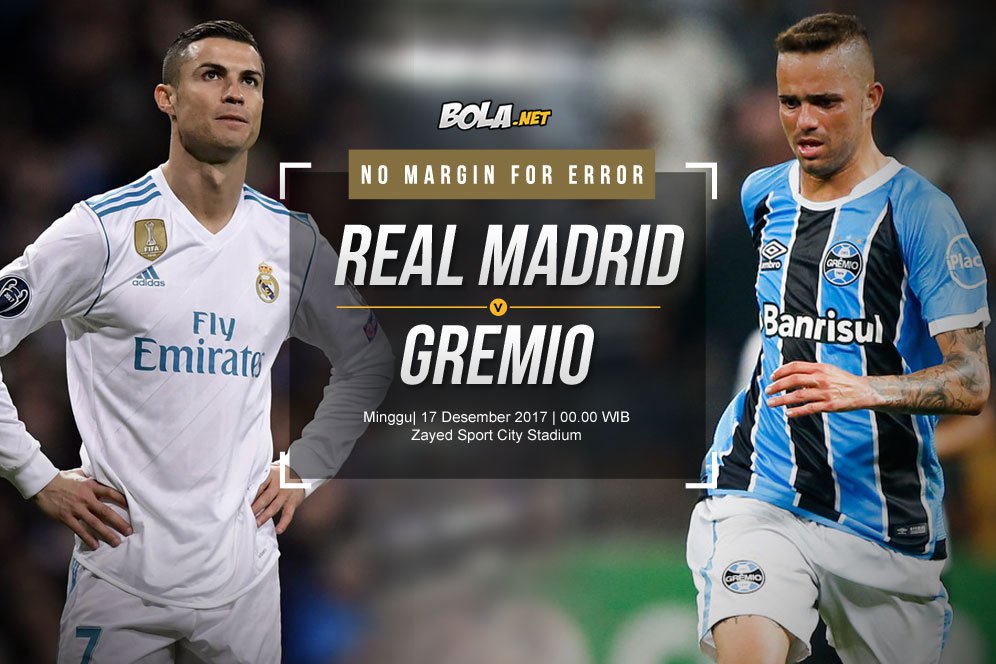 Prediksi Real Madrid vs Gremio 17 Desember 2017