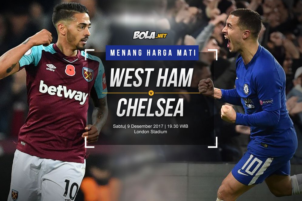 Prediksi West Ham United vs Chelsea 9 Desember 2017