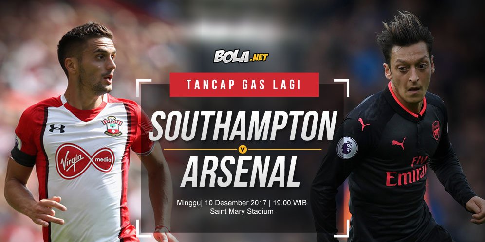 Prediksi Southampton vs Arsenal 10 Desember 2017