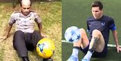 Bergaya Seperti Messi, Pak Polisi Sumatera Barat Pamer Skill Juggling Bola