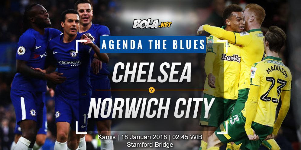 Prediksi Chelsea vs Norwich City 18 Januari 2018