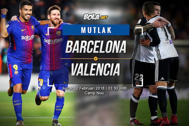 Prediksi Barcelona vs Valencia 2 Februari 2018 Prediksi Barcelona vs Valencia 2 Februari 2018