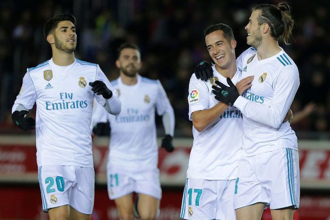 Gareth Bale dan Lucas Vazquez. (c) AFP