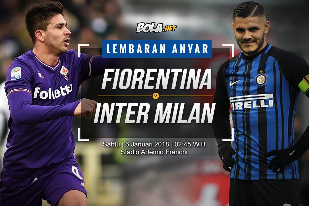 Data dan Fakta Serie A: Fiorentina vs Inter Milan