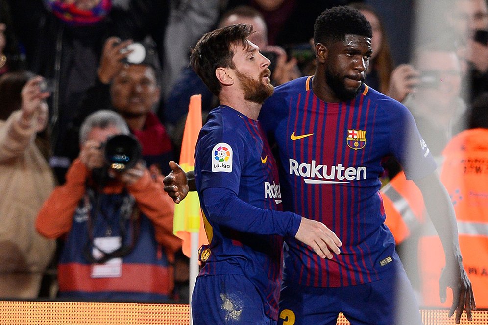 Umtiti Sebar Cintanya Kepada Barcelona Melalui Selebrasi Gol Umtiti Sebar Cintanya Kepada Barcelona Melalui Selebrasi Gol