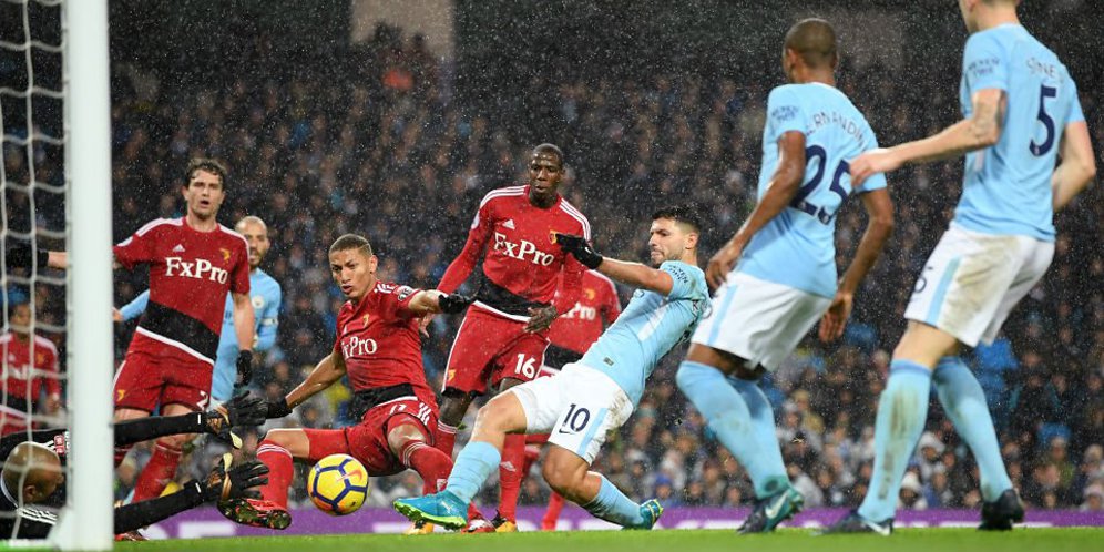 Hasil Pertandingan Manchester City vs Watford: Skor 3-1