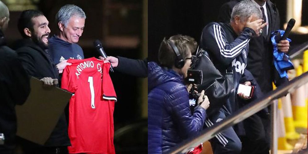 Bikin Ngakak, Reaksi Mourinho Saat Disodori Jersey MU Bernama Conte