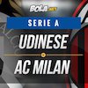 Data dan Fakta Serie A: Udinese vs AC Milan