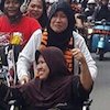 Kisah Pilu Hj Rahma The Jakmania Sejati: Berkursi Roda hingga Bertemu Gubernur Jakarta