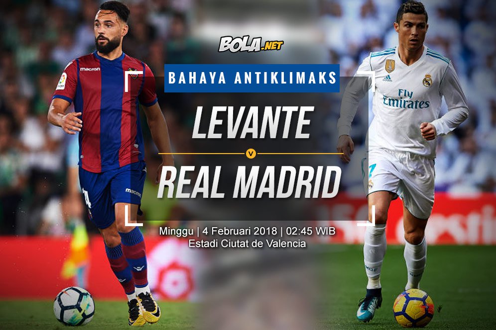 Prediksi Levante vs Real Madrid 4 Februari 2018