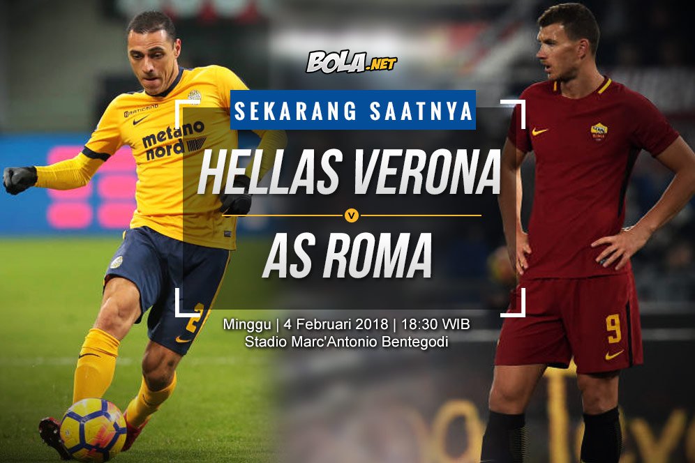 Prediksi Hellas Verona vs AS Roma 4 Februari 2018