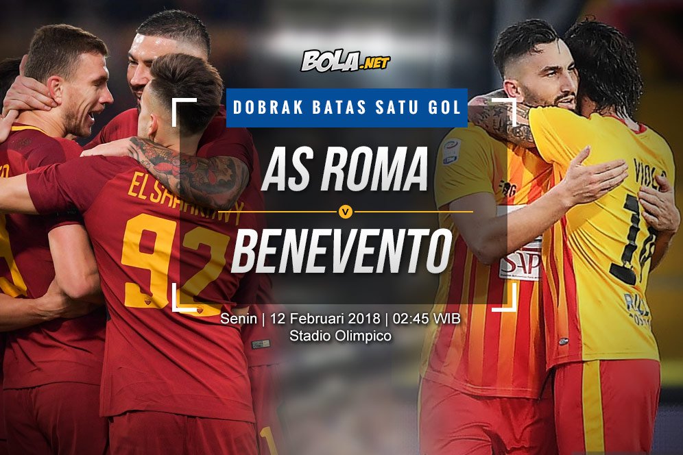 Data dan Fakta Serie A: AS Roma vs Benevento