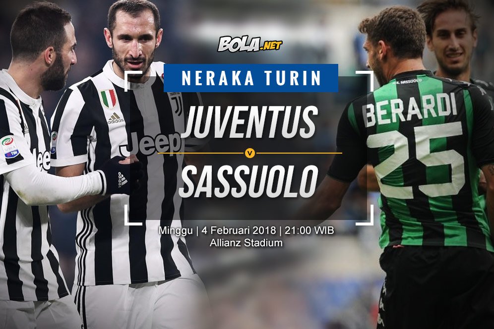 Prediksi Juventus vs Sassuolo 4 Februari 2018