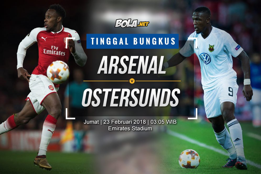 Data dan Fakta Liga Europa: Arsenal vs Ostersunds