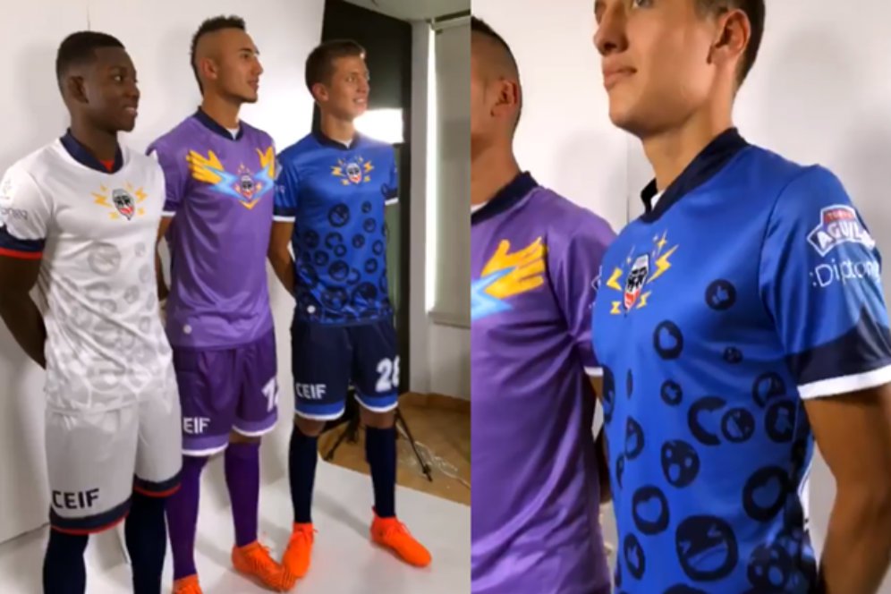 Unik, Klub Kolombia ini Gunakan Emoji Untuk Hiasi Jersey Barunya Unik, Klub Kolombia ini Gunakan Emoji Untuk Hiasi Jersey Barunya