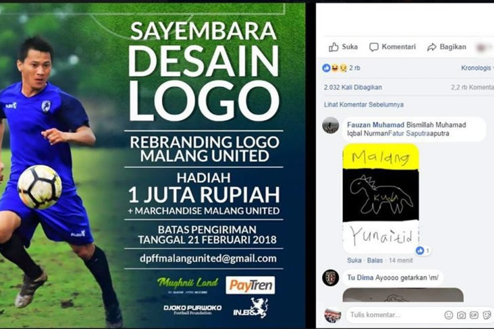 Malang United Gelar Sayembara Desain Logo Berhadiah 1 Juta Jadi Hujatan Warganet Malang United Gelar Sayembara Desain Logo Berhadiah 1 Juta Jadi Hujatan Warganet