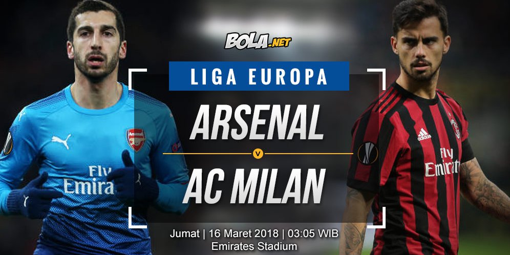 Prediksi Arsenal vs AC Milan 16 Maret 2018